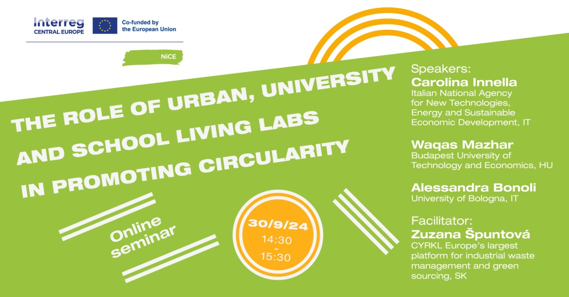 NiCE Online Seminar 2: The role of urban, university and school living labs in promoting circularity