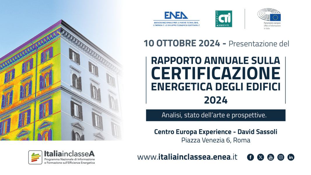 Presentazione del V Rapporto Annuale sulla Certificazione Energetica degli Edifici 2024