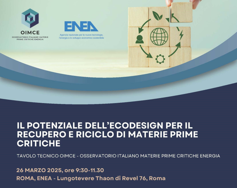 Il potenziale dell’ecodesign per incrementare il recupero e il riciclo di materie prime critiche