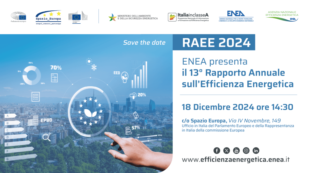 Save the date! Presentazione del Rapporto Annuale sull'Efficienza Energetica 2024