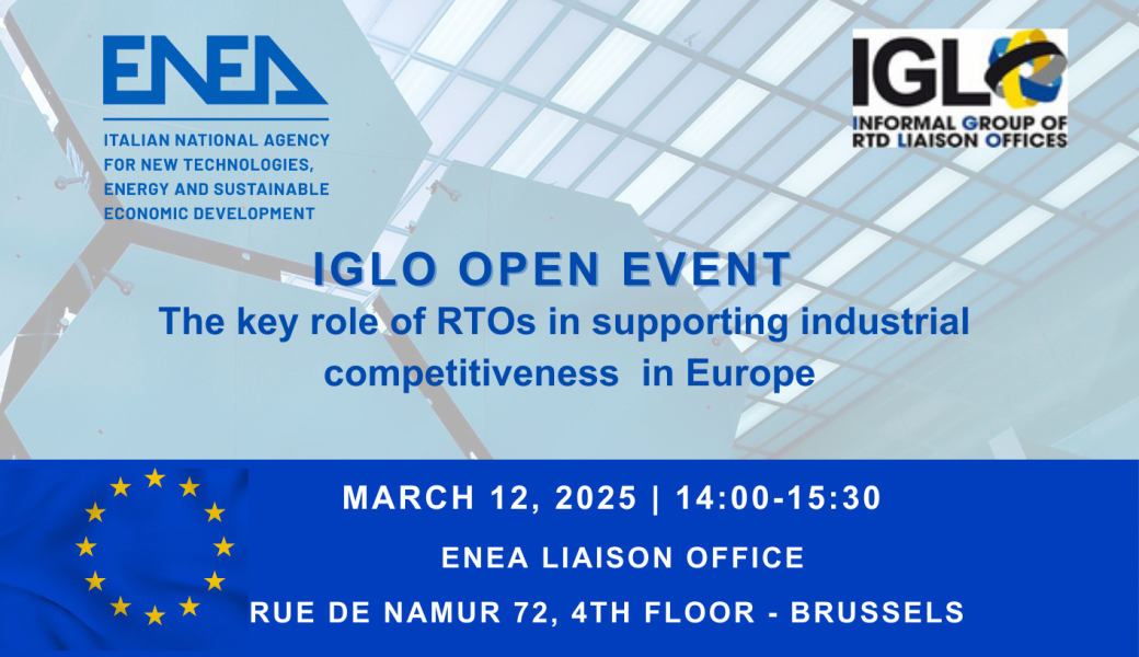 IGLO Open Event - The key role of RTOs in supporting industrial competitiveness in Europe