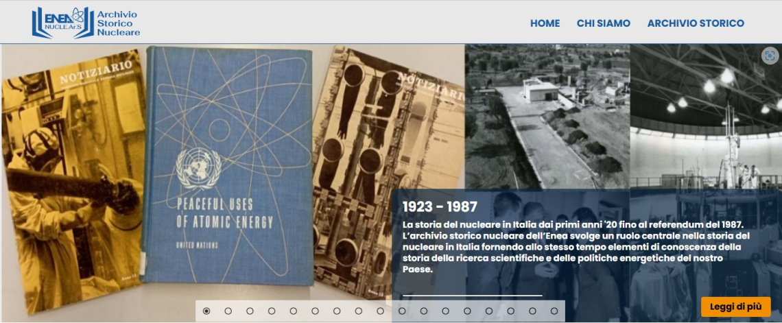 Presentazione del Progetto “NUCLE.Ar.S - La storia del nucleare in Italia attraverso il recupero e la fruizione interattiva degli Archivi dell’ENEA”